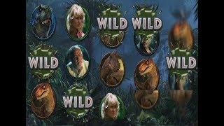 Jurassic Park Slot "Wild Line" BIG WIN!
