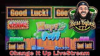 LiVe! $1k VS HUFF N PUFF Choctaw Casino min Max Bet Change It Up Strategy