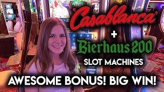 AWESOME BONUS! Bier Haus 200 Slot Machine BIG WIN!!