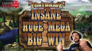 MUST SEE!!! INSANE HUGE MEGA BIG WIN on Fort Brave - Bally Wulff Slot - 1€ BET!