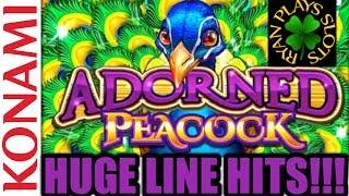 Konami Slot Machines | Sparkling Nightlife | Adorned Peacock | Big Wins| HUGE LINE HITS