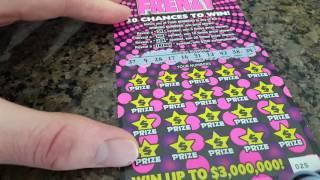 NEW! NEW YORK LOTTERY $3,000,000 FRENZY $10 SCRATCH OFF TICKET.