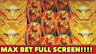 •️FULL SCREEN AT MAX BET•️DESERT CATS Epic Win | EXOTIC MOON Big Win Bonus Slot Machine