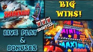 Can SDGuy Teach Philip how to "FillUp" My Wallet! LIVE PLAY and Bonuses on Sharknado Slot Machine