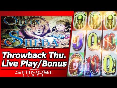 Queen of Sheba Slot - TBT Live Play and Free Spins Bonus With Re-Do Option