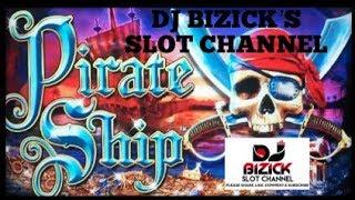 ~** BONUS FREE SPINS **~ Pirate Ship Slot Machine ~ WMS • DJ BIZICK'S SLOT CHANNEL