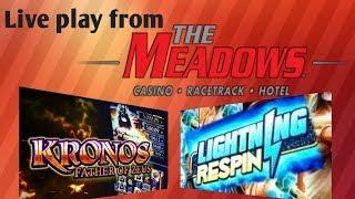 Kronos Father of Zeus Slot Machine | Multiple Lightning Respin Bonuses | Meadows Casino