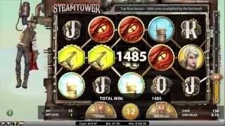 NetEnt Steam Tower Video Slot Free Spins 1 Euro
