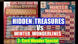 •HIDDEN TREASURE.•Vs •WINTER WONDERLINES•.....• Two Card Wonder..game.•. mmmmmmMMM •