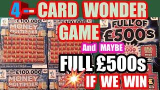 Special 4 Scratchcard Wonder.Game..and if we get any win..we will Do a Full of £500s as Well