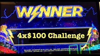 4x$100 Challenge **4of4** •LIVE PLAY• Slot Machine Pokie at San Mauel, SoCal