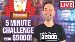 ⋆ Slots ⋆ LIVE 5 Minute Challenge with $5000 ⋆ Slots ⋆  Agua Caliente Cathedral City! ⋆ Slots ⋆