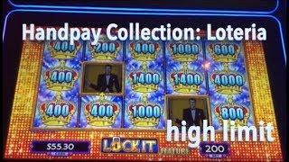 Handpay Collection: Lock it Link Loteria slot machine (high limit)