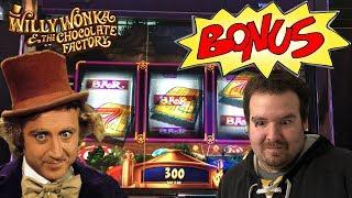 Willy Wonka and the Chocolate Factory live play max bet BONUS Slot Machine