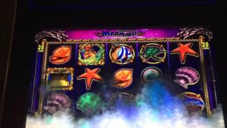 Big win on Mystical Mermaid slot machine £3  free spin bonus round -Fort Knox Bonus at the end