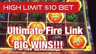 HIGHLIMIT $10 BET ULTIMATE FIRE LINK SLOT !!! BREAK THE WALL, FIREBALL !!!