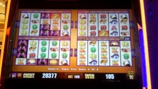Aristocrat Tecnologies - Wonder 4 BUFFALO Slot Line Hit&Super Game Bonus WINS