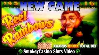 NEW GAME - REEL RAINBOW Slot Machine LVE PLAY + 2 Bonuses