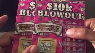 New tickets from the New Jersey Lottery 10k Blowout Scratch offs