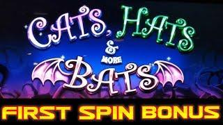 *FIRST SPIN BONUS * CATS HATS & BATS * WINNING ON EUREKA REEL BLAST! Slots/Pokies