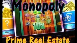 MONOPOLY Prime Reel Estate Slot Machine Bonuses!  ~ WMS (Monopoly)