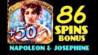 NAPOLEON & JOSEPHINE slot machine 86 spins BONUS WIN!