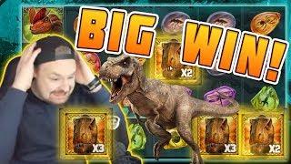 BIG WIN Raging Rex - New slot from Play'n GO - Huge win on Casino Game