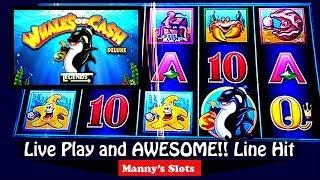 Whales of Cash Deluxe by Aristocrat Live Play and Nice Line Hit at Viejas Casino
