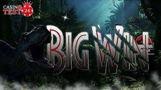 BIG WIN on Jurassic Park - Diliphosaurus Free Spins - Microgaming Slot - €1,20 BET!