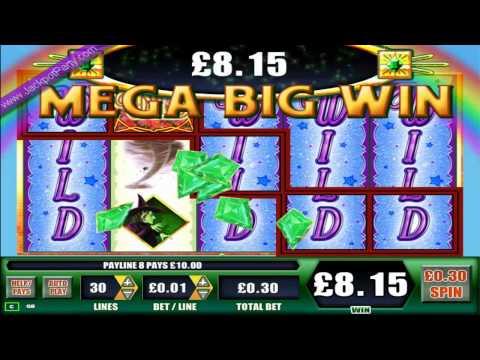 HUGE £125.50 MEGA BIG WIN (418 X STAKE) ON WIZARD OF OZ™ AT JACKPOT PARTY®!