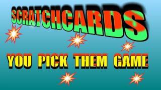 SCRATCHCARDS..YOUR CHANCE TO PICK THEM..BEFORE WE SCRATCH