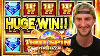 HUGE WIN!! HOT SPIN DELUXE BIG WIN - Casino Slot from CasinoDaddys stream