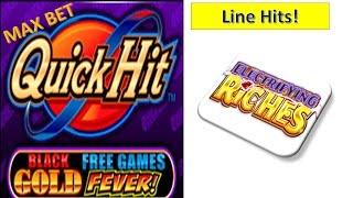 Bally's Quick Hit Fever Line Hit MAX BET | Konami Electrifying Riches Line Hit