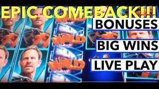 NEW SLOT ALERT!!! BIG WINS!!! LIVE PLAY and Bonuses on Sharknado Slot Machine