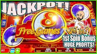 FIRST SPIN JACKPOT OFF FREE PLAY ON RED FORTUNE HIGH LIMIT SLOT MACHINE