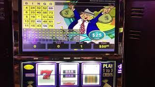 "LIVE HANDPAY"  Watch It Happen"  VGT Slots $25 Mr. Money Bags  Kite Bingo Pattern