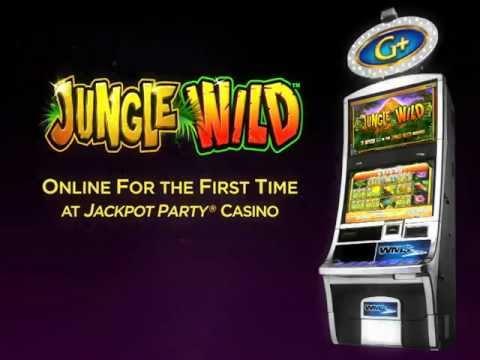 Amazing JUNGLE WILD online slot video exclusive  to Jackpot Party.  (WMS G+ ONLINE SLOT JACKPOT)