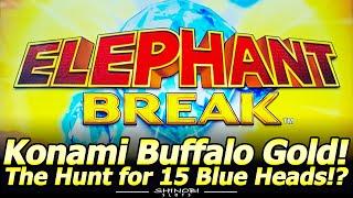 This Elephant Broke Me! NEW Buffalo Gold clone by Konami, Live Play with 5 Free Spins Bonuses
