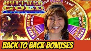$7.50 Bet & a Back to Back Bonuses on Buffalo Gold Revolution