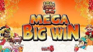 MEGA BIG WIN ON THE NEW LUCKY LITTLE GODS SLOT (MICROGAMING) - 1,20€ BET!