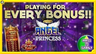 ONLINE BONUS CHALLENGE: Every Bonus on Angel Princess!! Including Jackpot King !!!
