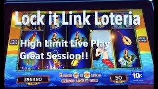 HIGH LIMIT LIVE PLAY: Lock it Link Loteria Big Wins!  + Fire Link Bonuses