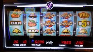 Quick Hit Fever Slot Machine Bonuses  With MAX BET !!! NICE WIN