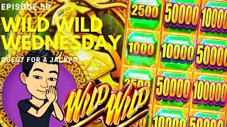⋆ Slots ⋆$500 WILD WILD WEDNESDAY!⋆ Slots ⋆ QUEST FOR A JACKPOT [EP 50] WILD WILD EMERALD Slot Machine (Aristocrat)