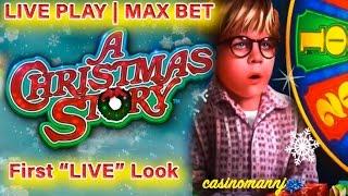 A CHRISTMAS STORY SLOT! - First "LIVE" Look - LIVE PLAY-MAX BET - Slot Machine Bonus