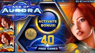 *NEW* Age of Aurora - Gemini - live play w/ bonus - Slot Machine Bonus
