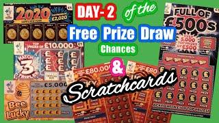 •Scratchcards•Full £500s•Lucky Bonus..•and Day 2..more Chance for our Sunday free Prize Draw•