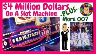 •Unbelievable! $4,016,179 Slot Machine Credit & 007 Wins•