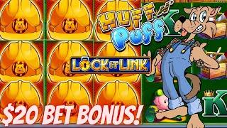 $20 Bet Bonus On High Limit Huff N Poof Slot Machine | Lock It Links Slot Machine | SE-6 | EP-19