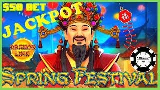 •HIGH LIMIT Dragon Link Spring Festival HANDPAY JACKPOT •$50 MAX BET BONUS ROUND Slot Machine